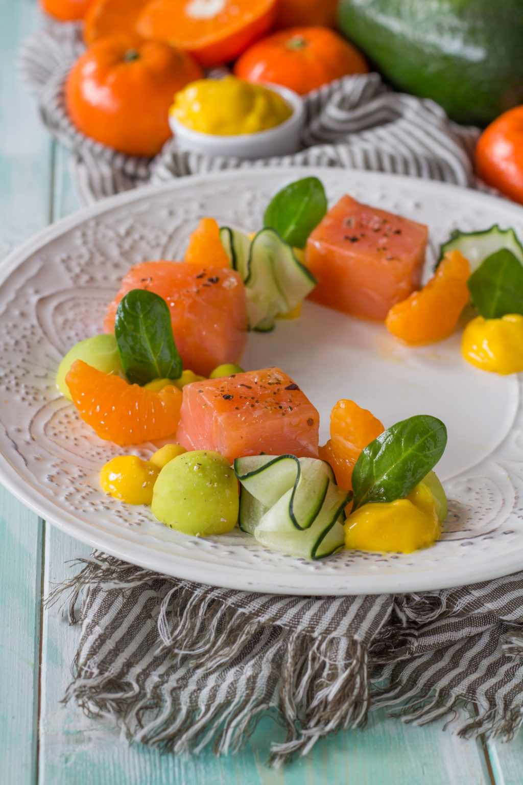 Salmone Affumicato Con Mandarino Avocado E Cetriolo Gustoso E Facile